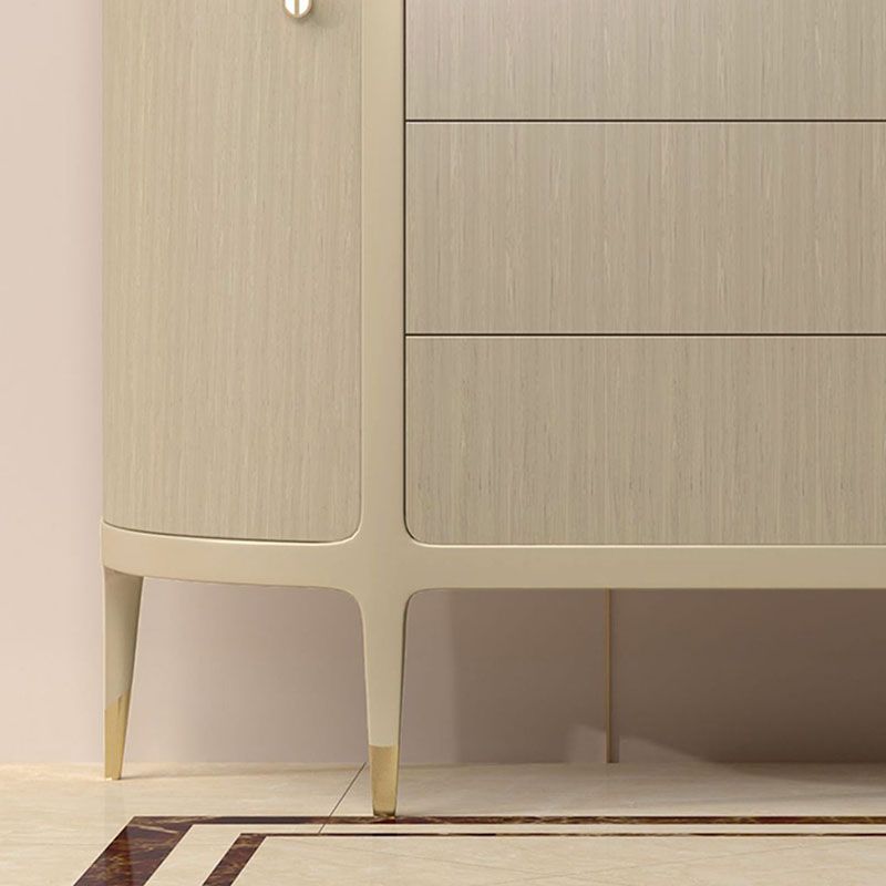 Tavolo a buffet glam a buffet di stoccaggio in legno solido per sala da pranzo