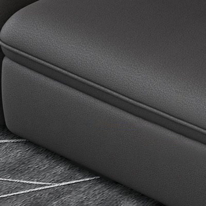 Modern Stain Resistant Faux Leather Pillow Top Arm Sofa with Bolster Pillows Clearhalo 'furn' 'furn_sectionals' 'Furniture' 'furniture_sectionals' 'kitchen' 'kitchen_sectionals' 'Living Room Furniture' 'Sectionals' 1200x1200_db205732-f25e-4fe4-9a2d-e04b7685b102