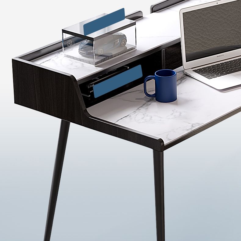 Bureau d'ordinateur en pierre de style industriel bureau rectangulaire de bureau