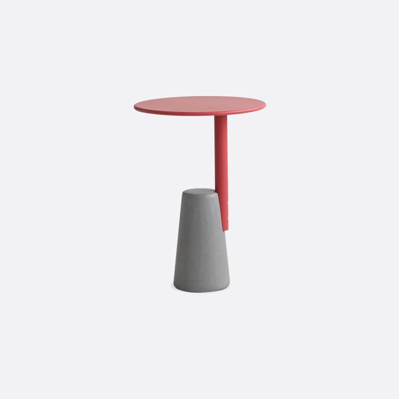 Modern Single Leg Base Solid Color Metal Round Top Coffee Table Clearhalo 'Coffee & Accent Tables' 'Coffee Tables' 'coffee_tables' 'furn' 'furn_coffee_tables' 'Furniture' 'Living Room Furniture' 1200x1200_db20b95b-614c-447d-a81c-c74867b7b86a