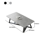 Cross Legs Coffee Table Minimalist Solid Wood Rectangular Coffee Table