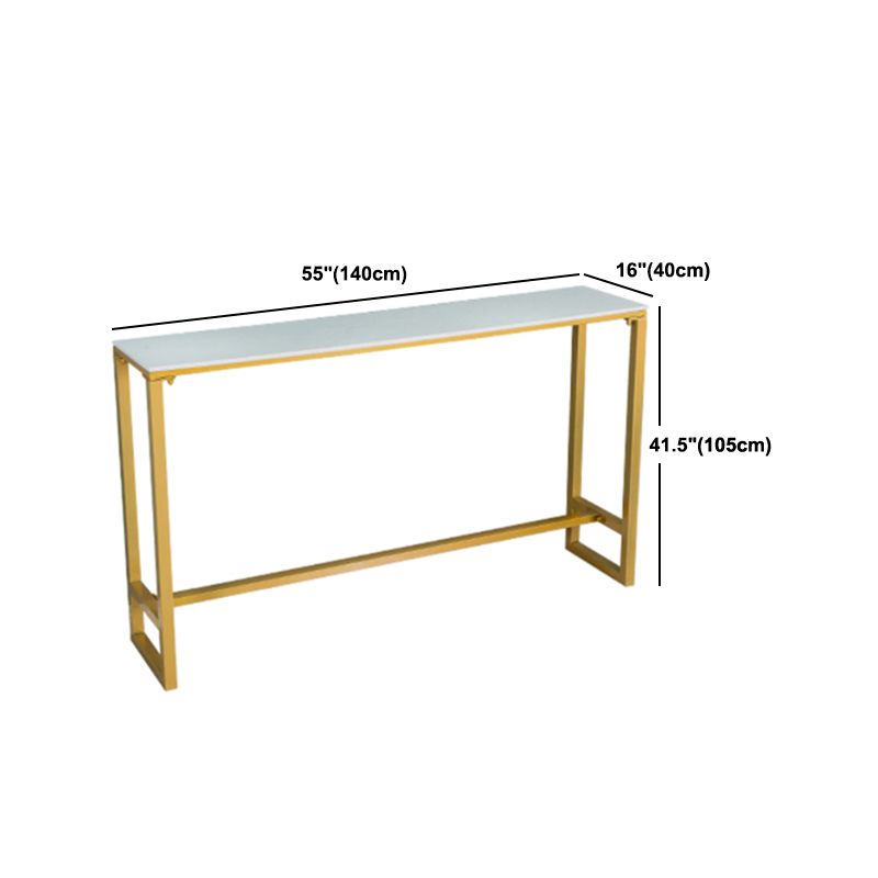 Juego de mesa de pub con reposapiés rectangular Glam 1/2/3/4/6 piezas Juego de bistró de cafetería blanca