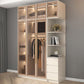 Contemporary Style Wardrobe Glass Wardrobe Closet With Shelves