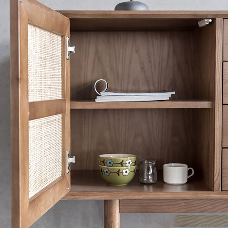 Modern Cabinet Solid Wood With Doors 4 - Drawer Rectangle Accent Cabinet Clearhalo 'Cabinets & Chests' 'cabinets_chests' 'furn' 'furn_cabinets_chests' 'Furniture' 'Living Room Furniture' 1200x1200_db24015e-a91f-403b-adbd-e80807044e5e