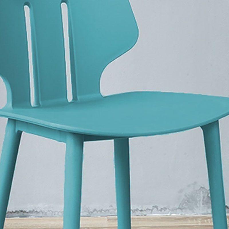 Scandinavian Colorful Plastic Dining Armless Chair Solid Back Chair Clearhalo ' kitchen&dining_furn' 'Dining Chairs' 'Dining Tables & Seating' 'dining_chair' 'furn' 'furn_dining_chair' 'Furniture' 'furniture_dining_chair' 'Kitchen & Dining Furniture' 'kitchen' 1200x1200_db240fb6-e74c-44ac-b5dc-165c5efc328e