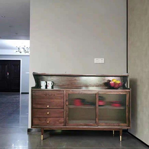 Contemporary Wood Sideboard Doors and 2 Drawer Cupboard for Living Room Clearhalo 'buffet_sideboard' 'Buffets & Sideboards' 'furn' 'furn_buffet_sideboard' 'Furniture' 'Kitchen & Dining Furniture' 1200x1200_db244769-1228-4912-8de4-7f3b95593af8