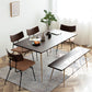 Dining Room Dinner Kitchen Table 4 Legs Oak Solid Wood Dining Table Clearhalo 'Dining Tables & Seating' 'Dining Tables' 'dining_table' 'furn' 'furn_dining_table' 'Furniture' 'Kitchen & Dining Furniture' 1200x1200_db245c73-930d-4bf7-b415-fa7714efa915