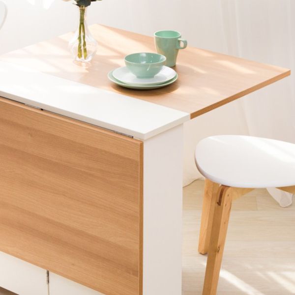 Artificial Foldable Wooden Top Table Extendable Rectangle Table with Storage Trestle Base Clearhalo ' dining_table' 'Dining Tables & Seating' 'Dining Tables' 'Furniture' 'furniture_dining_table' 'Kitchen & Dining Furniture' 'kitchen&dining_furn' 'kitchen' 'kitchen_dining_table' 1200x1200_db247c39-2990-4287-8cd5-d42dbeae2da6