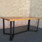 Industrial Rectangle Dining Table Solid Wood Trestle Base Dining Table Clearhalo ' dining_table' 'Dining Tables & Seating' 'Dining Tables' 'furn' 'furn_dining_table' 'Furniture' 'furniture_dining_table' 'Kitchen & Dining Furniture' 'kitchen&dining_furn' 'kitchen' 'kitchen_dining_table' 1200x1200_db28e872-f952-454b-950f-d12dabc677d6