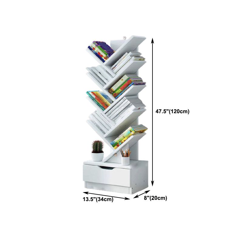 7.87"W Bookshelf Closed Back Contemporary Style Bookcase for Office Home Clearhalo 'Bookcases' 'furn' 'furn_bookcases' 'Furniture' 'Office Furniture' 1200x1200_db29a83f-2283-4c7b-990f-e1ade662c76c