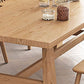 Mesa de comedor rectangular mesa de cena de madera maciza de estilo sólido para la casa de la cocina
