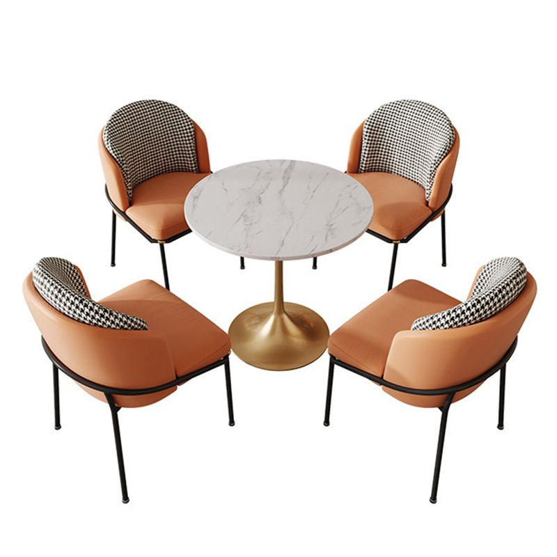 Metal Contemporary Round Dining Table Sintered Stone Table for Dining Room Clearhalo ' dining_table' 'Dining Tables & Seating' 'Dining Tables' 'furn' 'furn_dining_table' 'Furniture' 'furniture_dining_table' 'Kitchen & Dining Furniture' 'kitchen&dining_furn' 'kitchen' 'kitchen_dining_table' 1200x1200_db2a63fc-7fad-4ba8-bd18-85a2390d2623