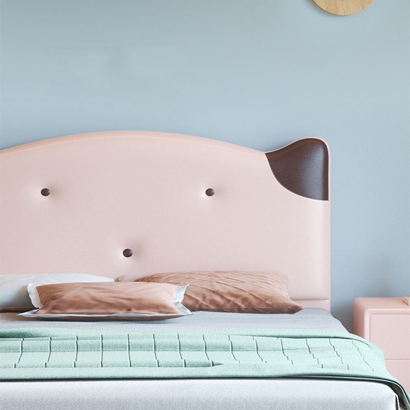 84.65 inch Wide Glam Bed Frame Solid Wood Bed with Headboard