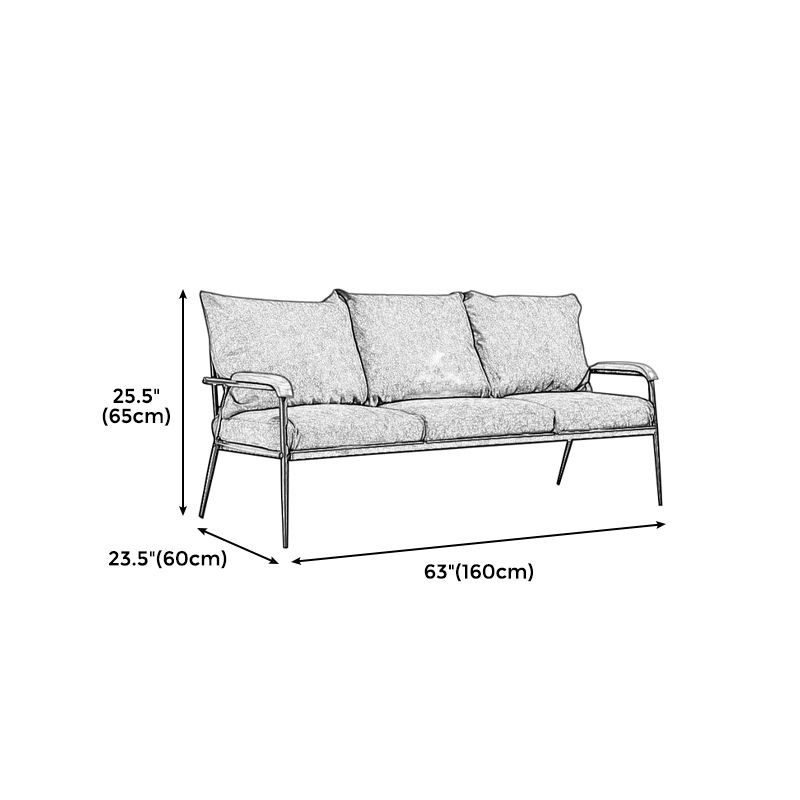 Black Classic Industrial Cushions Cotton Blend Sofa 25.6"High Square Arm Sofa Clearhalo 'furn' 'furn_sofas' 'Furniture' 'furniture_sofas' 'kitchen' 'kitchen_sofas' 'Living Room Furniture' 'Sofa' 'sofas' 1200x1200_db2d19a2-c24b-4ed7-a30c-d61603f1f15f