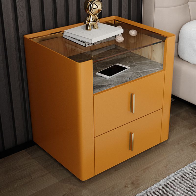 Glam 22 pollici H Top vetro in vetro Open Open Caricano a 2 traditori notturni