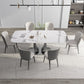 Modern 1/2/5/7 Pieces Rectangle Dining Set Sintered Stone Top Dinette Table Set Clearhalo 'Dining Room Sets' 'Dining Tables & Seating' 'dining_room_set' 'furn' 'furn_dining_room_set' 'Furniture' 'Kitchen & Dining Furniture' 1200x1200_db2dfd57-bb1b-4332-9a41-0bf59f20dcff