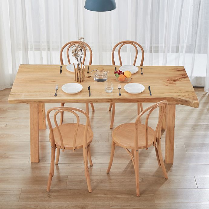 Glam Standard Khaki Dining Table Solid Wood Rectangle Shape Dining Table for Kitchen Clearhalo ' dining_table' 'Dining Tables & Seating' 'Dining Tables' 'furn' 'furn_dining_table' 'Furniture' 'furniture_dining_table' 'Kitchen & Dining Furniture' 'kitchen&dining_furn' 'kitchen' 'kitchen_dining_table' 1200x1200_db2f29e5-84dd-41ad-860f-84e2bd436550