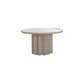 Contemporary Cocktail Table Pedestal Solid Wood Round Single Coffee Table