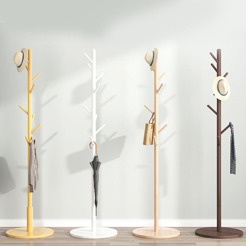 Zeitgenössischer Halle Baumholz gerahmt freistehend mit Hooks Eingangs -Kit