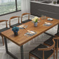Brown Dinette Table with Metal Frame Industrial Solid Wood Top Dining Table Clearhalo 'Dining Tables & Seating' 'Dining Tables' 'dining_table' 'furn' 'furn_dining_table' 'Furniture' 'Kitchen & Dining Furniture' 1200x1200_db310355-f7af-4630-b7f8-0da13aa5fa79