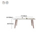 Rectangle Top Dining Table Modern Stone Dining Table with 4 Legs Clearhalo 'Dining Tables & Seating' 'Dining Tables' 'dining_table' 'furn' 'furn_dining_table' 'Furniture' 'furniture_dining_table' 'Kitchen & Dining Furniture' 1200x1200_db328f3a-7c3a-4410-8c6e-158dd0752ac5