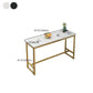 Rectangle Bar Dining Table Contemporary Bar Table with Gold Base Clearhalo 'Bar Furniture' 'Bar Tables' 'bar_tables' 'furn' 'furn_bar_tables' 'Furniture' 'furniture_bar_tables' 'Kitchen & Dining Furniture' 1200x1200_db342b61-0056-42ca-aaf3-4ecdde411ebe