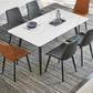 Rectangle 4 Legs Kitchen Table Industrial Sintered Stone Dining Desk