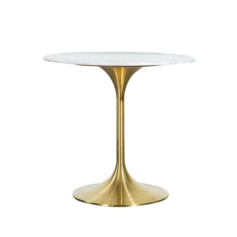 Pièces modernes 1/2/4/5 Pièces à manger Table à manger en pierre ronde pour balcon