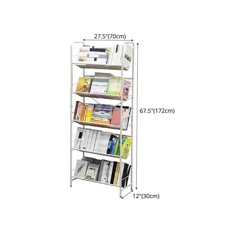 Modern Style Etagere Bookshelf Vertical Open Back Metal Bookcase for Home Clearhalo 'Bookcases' 'furn' 'furn_bookcases' 'Furniture' 'furniture_bookcases' 'Office Furniture' 1200x1200_db38c1cf-6bf1-4585-9fca-4fac40377e5f