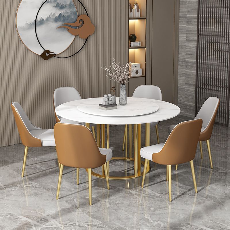 Round Sintered Stone Dining Table Traditional Luxury Dining Table with Gold Base Clearhalo ' dining_table' 'Dining Tables & Seating' 'Dining Tables' 'furn' 'furn_dining_table' 'Furniture' 'furniture_dining_table' 'Kitchen & Dining Furniture' 'kitchen&dining_furn' 'kitchen' 'kitchen_dining_table' 1200x1200_db38d5b1-ddf7-4515-a028-7e140724934c