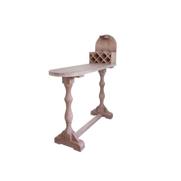 Industrial Style Bar Table Wood Specialty Top 41.3"H Bistro Table with Wine Rack Clearhalo 'Bar Furniture' 'Bar Tables' 'bar_tables' 'furn' 'furn_bar_tables' 'Furniture' 'furniture_bar_tables' 'Kitchen & Dining Furniture' 1200x1200_db398a70-548b-4acc-8eb7-f48d9c1ff367