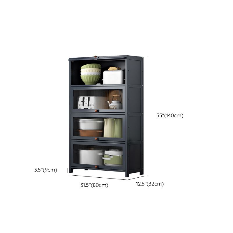 Server di cucina in bambù grigio moderno server per soggiorno