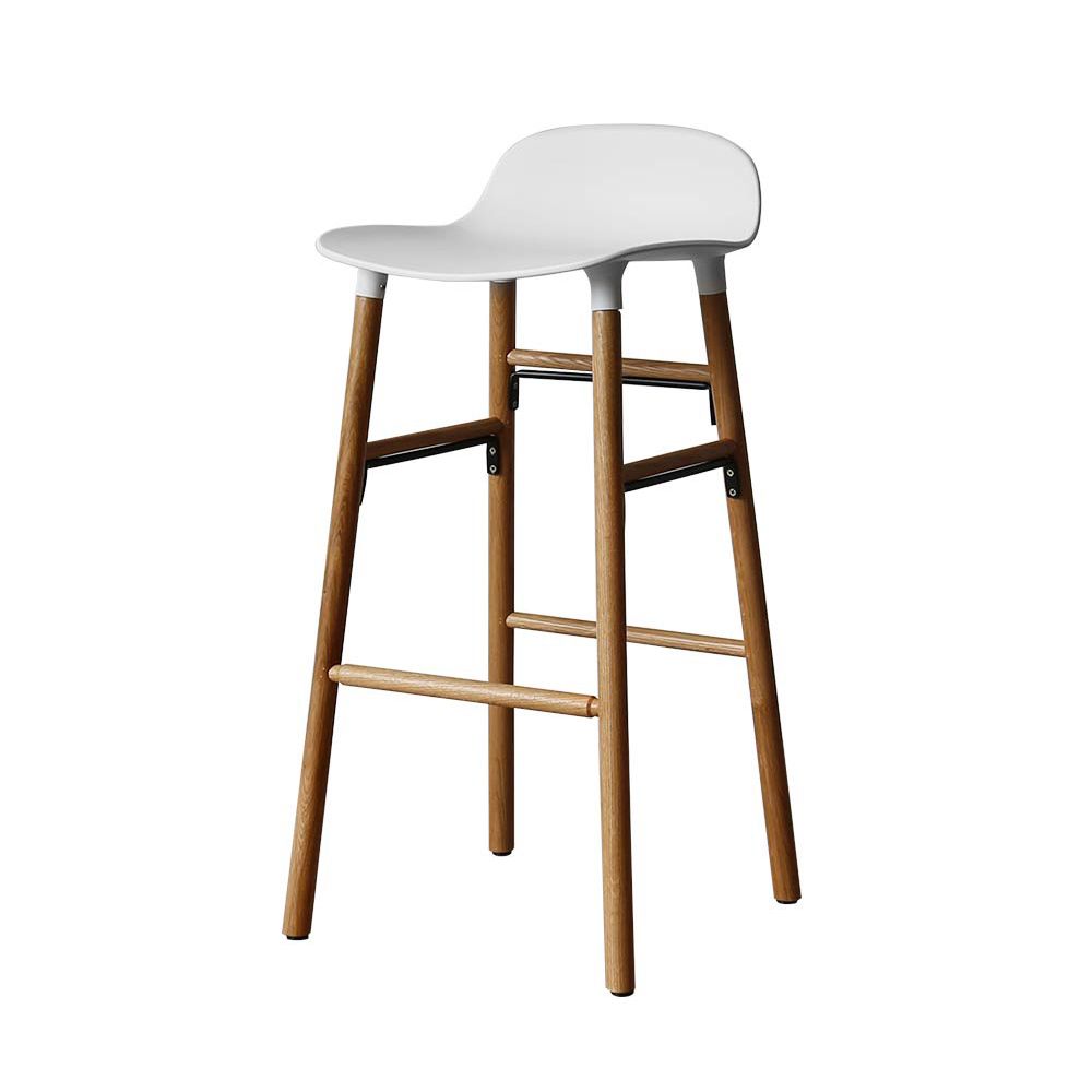 Modern Armless Backrest Counter Stool Wood Household Bar Stool with Plastic Seat Clearhalo 'Bar Furniture' 'Bar Stools' 'bar_stools' 'furn' 'furn_bar_stools' 'furniture_bar_stools' 'Kitchen & Dining Furniture' 'kitchen&dining_furn' 'kitchen' 'kitchen_furn' Furniture' 1200x1200_db3b5c0c-6549-4765-92dc-6effcd632de4