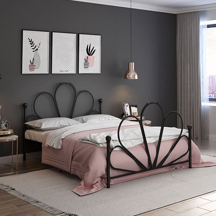 Metal High Open-Frame Bed Contemporary Wire-Grid Simple Bed Frame