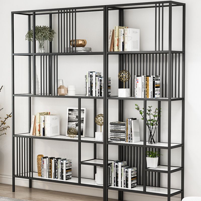 Metal Open Back Bookshelf Industrial Vertical Bookcase for Living Room Clearhalo 'Bookcases' 'furn' 'furn_bookcases' 'Furniture' 'furniture_bookcases' 'Office Furniture' 1200x1200_db3f72bd-a4a6-44ed-af3e-696441bc35d8