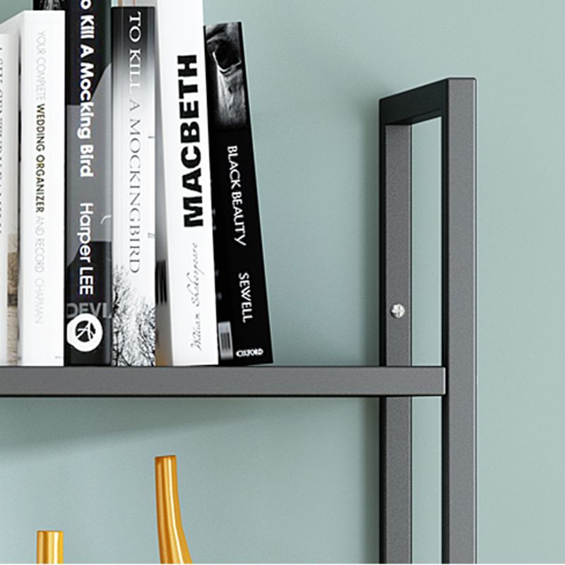 Industrial Wall Mounted Bookshelf Black and White Iron Shelf for Home Clearhalo 'Bookcases' 'furn' 'furn_bookcases' 'Furniture' 'furniture_bookcases' 'kitchen' 'kitchen_bookcases' 'Living Room Furniture' 'Office Furniture' 1200x1200_db4097ab-c431-435b-b513-7a30005a9bfa