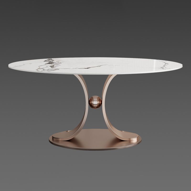 Mesa de comedor de pedestal de la base de rosas