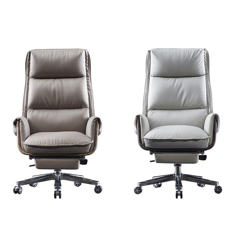 Executive Ergonomic Desk Chair with Padded Arms Chrome Metal Modern Task Chair with Wheels Clearhalo 'furn' 'furn_office_chair' 'Furniture' 'furniture_office_chair' 'Office Chairs' 'Office Furniture' 'office_chair' 1200x1200_db45df14-63b3-407f-8f4f-fc87bdba09e4