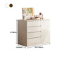 Modern Wooden Storage Chest Dresser Bedroom Storage Chest in White and Brown