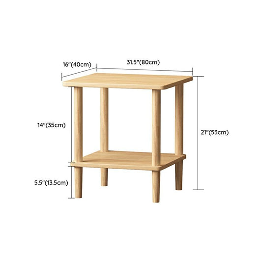 Mesa de esquina de 2 niveles moderna de madera