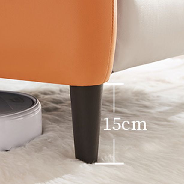 Lumbar Support Recliner Chair Solid Color Standard Recliner with Footrest