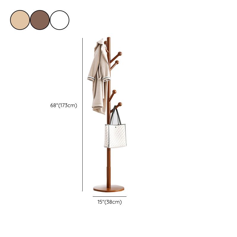 Colgadora moderna de colgilla de madera enmarcada con ganchos con ganchos
