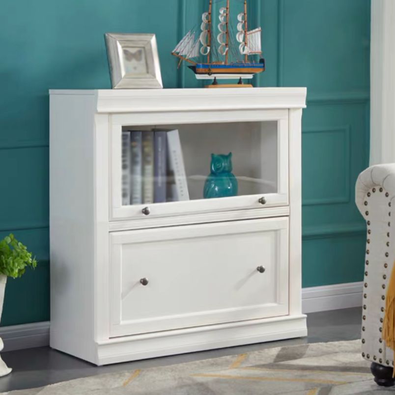 Wooden Barrister Bookcase Contemporary Closed Back Bookcase With Drawer Clearhalo 'Bookcases' 'furn' 'furn_bookcases' 'Furniture' 'furniture_bookcases' 'kitchen' 'kitchen_bookcases' 'Living Room Furniture' 'Office Furniture' 1200x1200_db4871ae-5fef-4a12-aeb6-e8ba62ad75e5