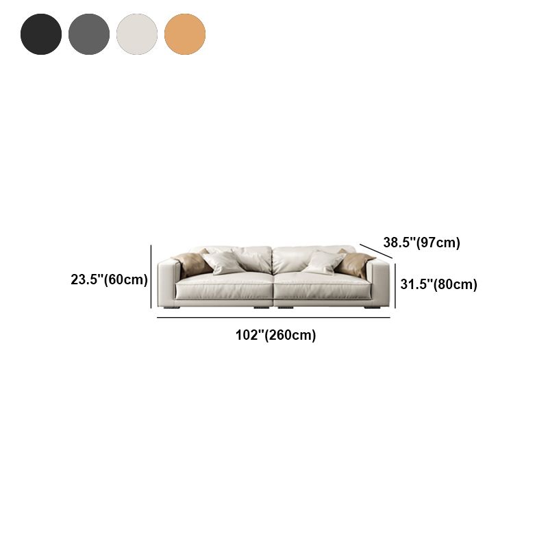 Glam Style Sectional Latex Upholstery Filled Faux Leather White/grey/black/orange Sofa Clearhalo 'furn' 'furn_sectionals' 'Furniture' 'furniture_sectionals' 'Living Room Furniture' 'Sectionals' 1200x1200_db499b71-2b36-4c25-aba6-51eb3c1a372b
