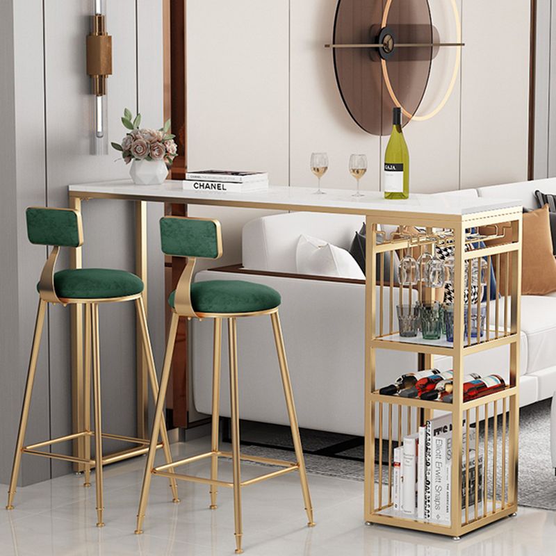 Iron and Marble Rectangular Table Modern Home Living Room Bar Table Clearhalo 'Bar Furniture' 'Bar Tables' 'bar_tables' 'furn' 'furn_bar_tables' 'Furniture' 'Kitchen & Dining Furniture' 1200x1200_db4a4c8d-adc6-42e2-8ab7-fc015040358b