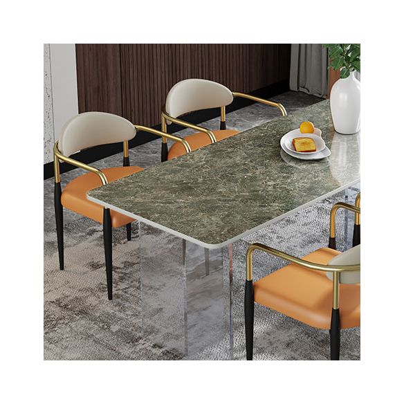 Designer Style 1/4/5/7 Pieces Dining Set Sintered Stone Top Dining Table with Chairs Clearhalo 'Dining Room Sets' 'Dining Tables & Seating' 'dining_room_set' 'furn' 'furn_dining_room_set' 'Furniture' 'furniture_dining_room_set' 'Kitchen & Dining Furniture' 1200x1200_db4a5ce7-f6c7-4e49-9828-9e0d793a4aa8
