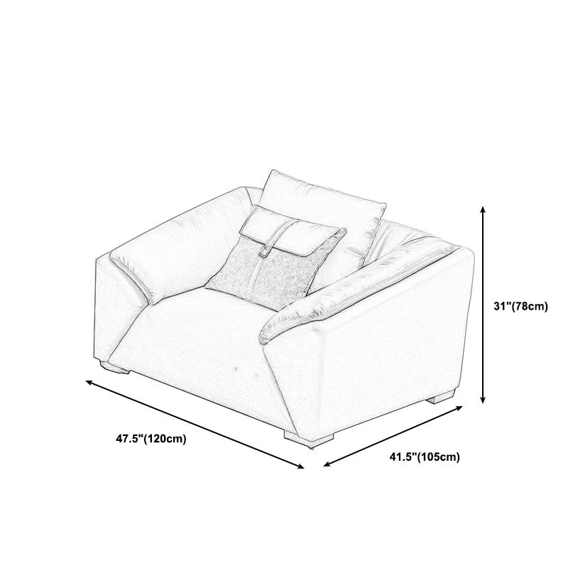 Contemporary Standard Sofa Pillow Top Arm Bench Seating with Pillows Clearhalo 'furn' 'furn_sofas' 'Furniture' 'furniture_sofas' 'kitchen' 'kitchen_sofas' 'Living Room Furniture' 'Sofa' 'sofas' 1200x1200_db4c2b4c-210b-4f1e-8d82-0c82b0c5724c