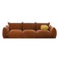 Velvet Pillow Top Arm Sofa with Pillows Back for Living Room