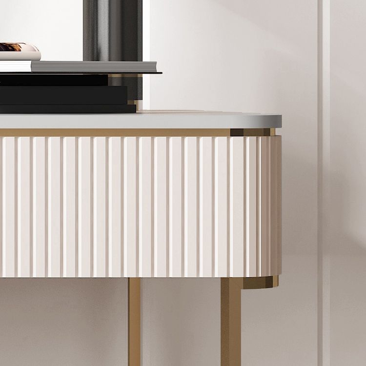 Metall Make -up -Schminktisch luxuriöser Steinhocker Set