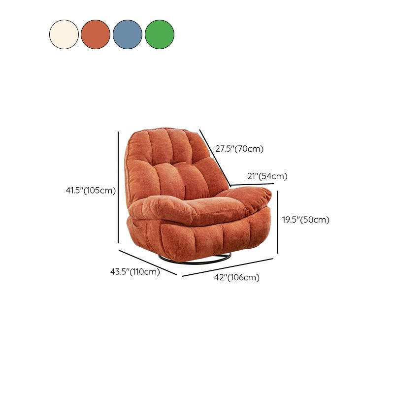 Moderna sedia reclinabile reclinabile standard a colore solido con tasca laterale